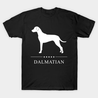 Dalmatian Dog White Silhouette T-Shirt